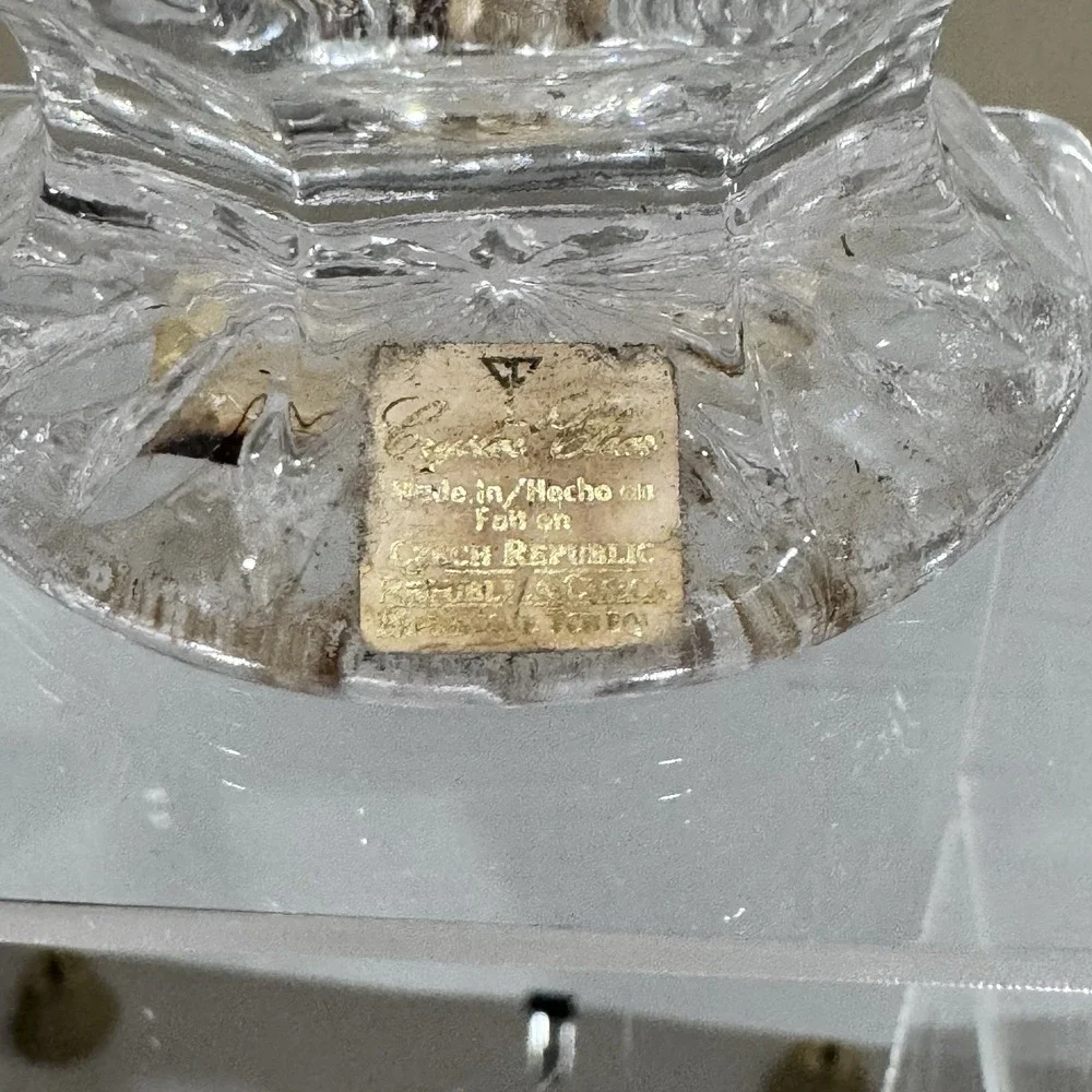 Crystal Clear Czech Republic Essex Salt & Pepper Shaker‎ Set Approx 8